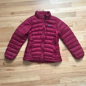 Patagonia Down Sweater - Magenta - Girls Medium